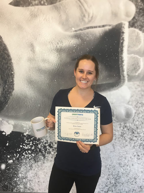 2016 Greatmats National Gymnastics Coach of the Year Rilee Sauer