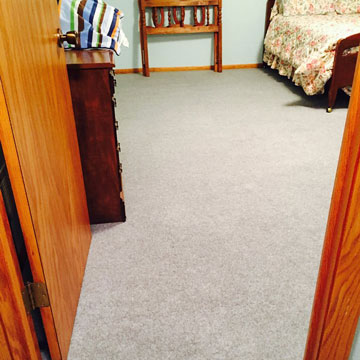 Carpet tiles in basement for insulation