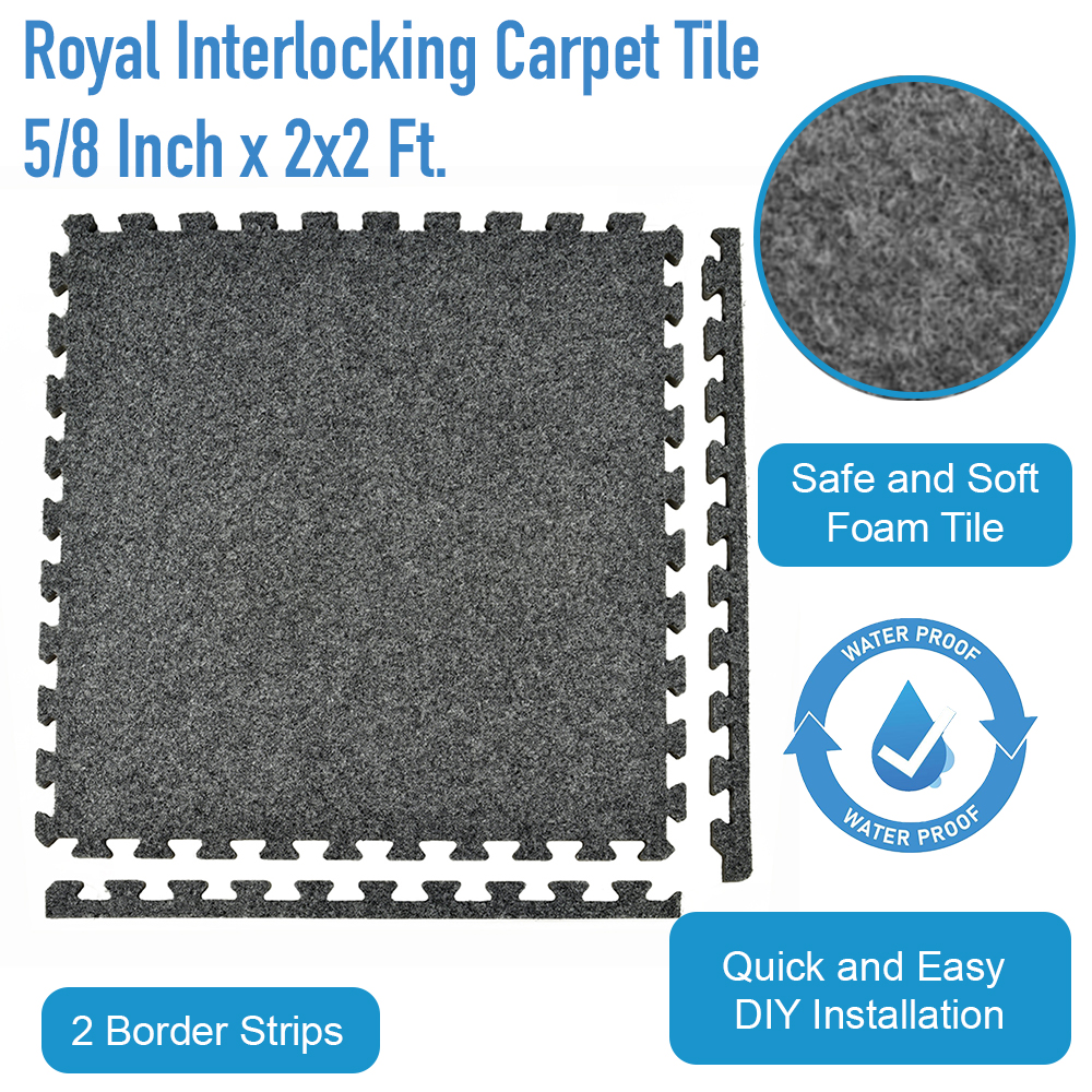 Royal Interlocking Carpet Tiles infographic
