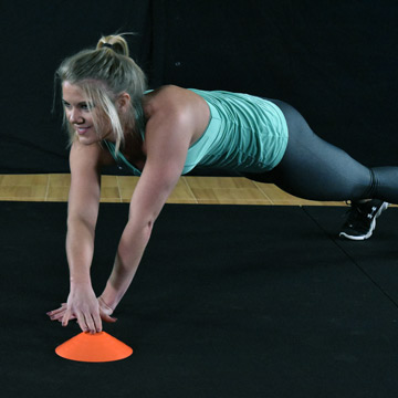 Rubber Cone Touch Plank Mat