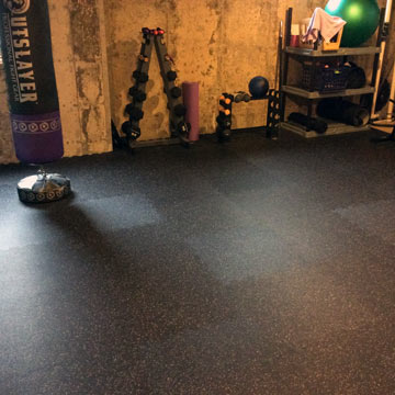 2x2 Basement Gym Interlocking Rubber Floor Tiles
