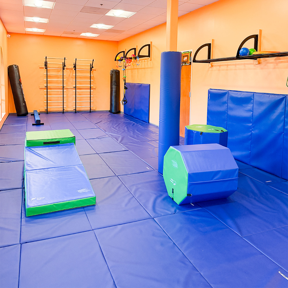 Blue Safety Pole Pad 6 ft x 3 Inch Foam For 5 Inch Diameter Pole gymnastics room