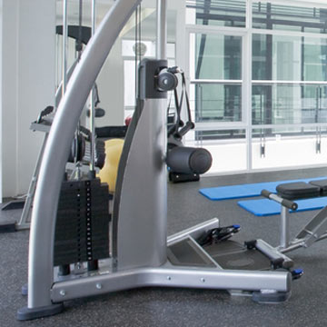 Residential Gym with Rubber Flooring