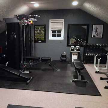 second level home gym floor