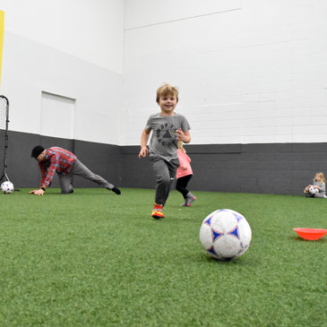 Soccer turf for indoor activity centers for kids