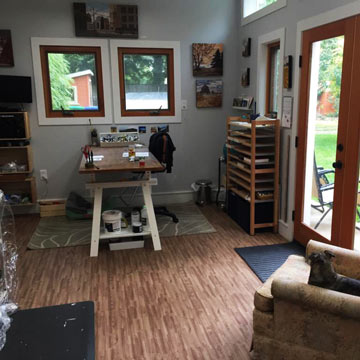 Soft Flooring for art or craft studio for mom or women