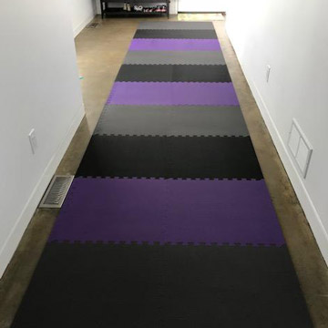 purple floor tiles