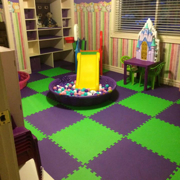 Soft Flooring for Kids Room - Interlocking DIY Bedroom Tiles