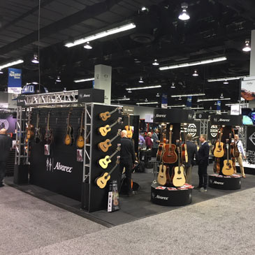 carpet tiles at a trade show