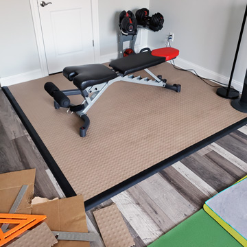 Staylock Bumptop Snap Tiles for Exercise Room Flooring