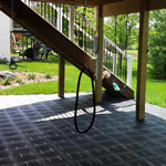 Install StayLock Perforated PVC Patio Deck Tiles Over Grass and Dirt