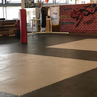 protective pole padding at taekwondo school