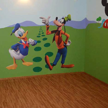 stylish foam play mat wood