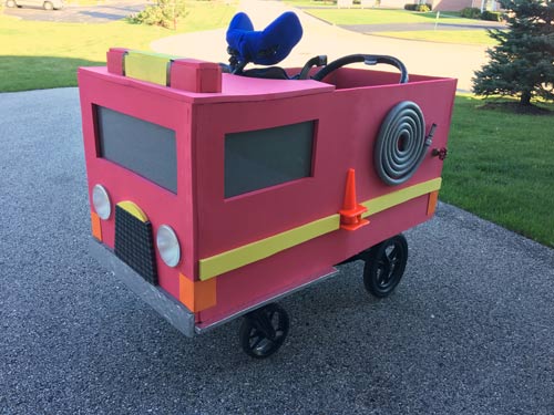 Foam Puzzle Mats Fire Truck Costume Passenger Side for Wheelchair