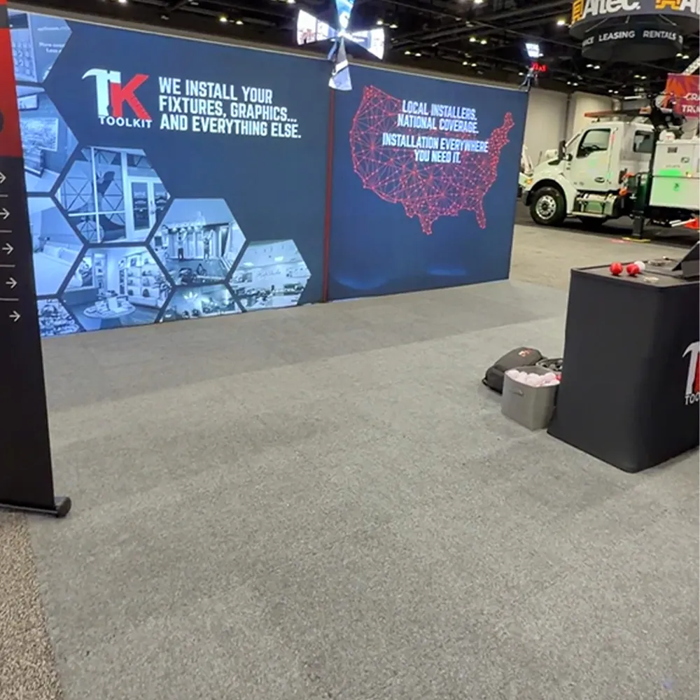 Toolkit Services Uses Royal Carpet Tiles in trade show booth