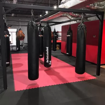 interlocking jiu jitsu mats used at Tysons city boxing