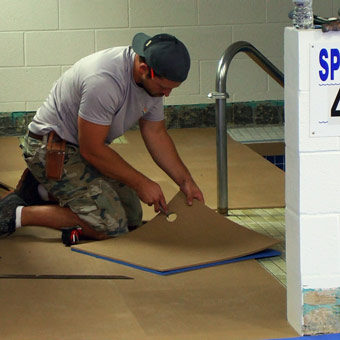 Anti-Fatigue Swimming Pool Decking