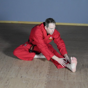 Karate leg top stretching
