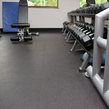 Rubber flooring rolls in gyms for flooring