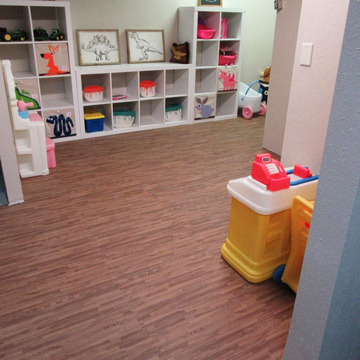 Wood Look Foam Tile flooring