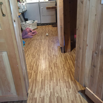 wood look hallway flooring