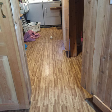 wood look hallway flooring