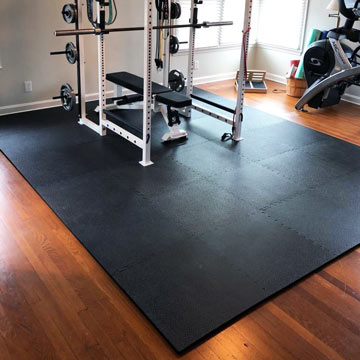 Foam Mats for Home Gym Flooring over Wood