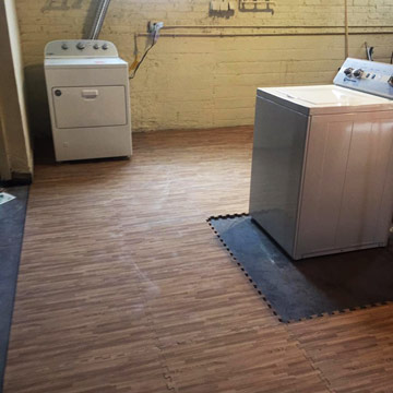 soft reversible wood grain laundry room flooring