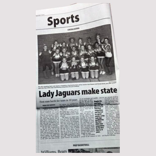 Spalding High School Cheerleading Article