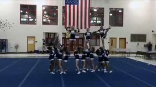 Spalding High School Cheerleading stunt 2