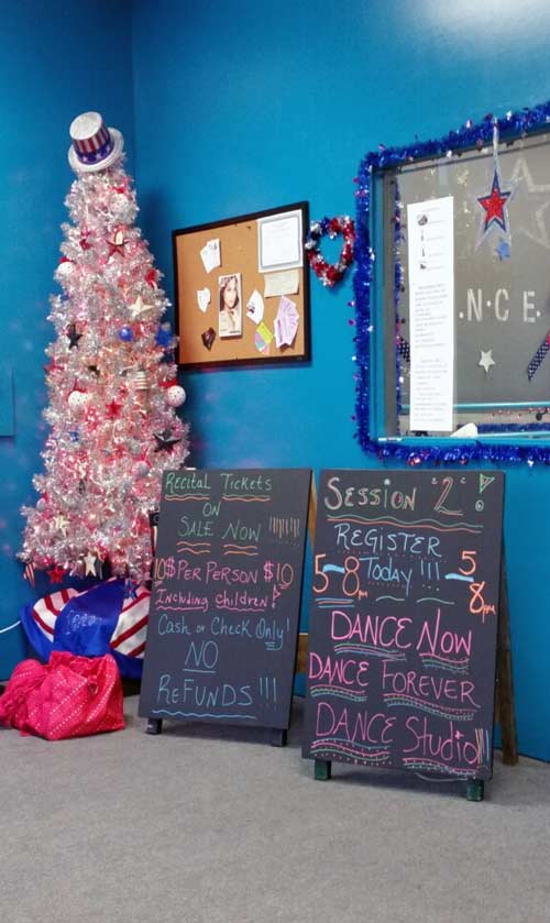 Dance Now Dance Forever Dance Studio decorations