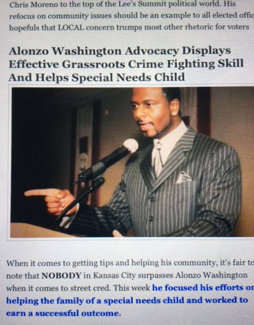 Alonzo Washington child article