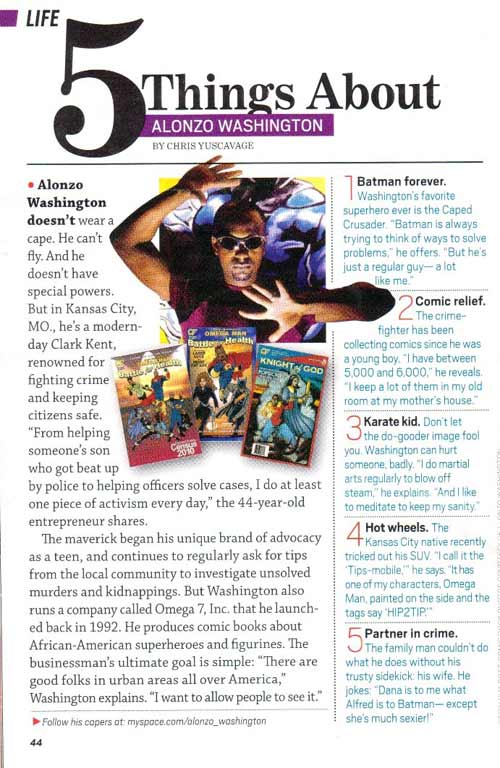 Alonzo Washington Comic Book Hero Article