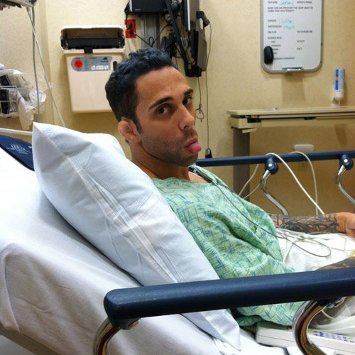 Anthony Ferro in the hospital