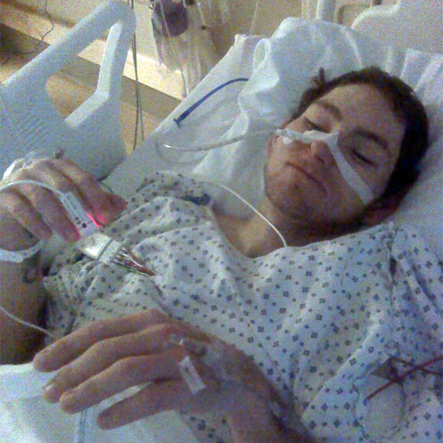 Brian Black in the hospital