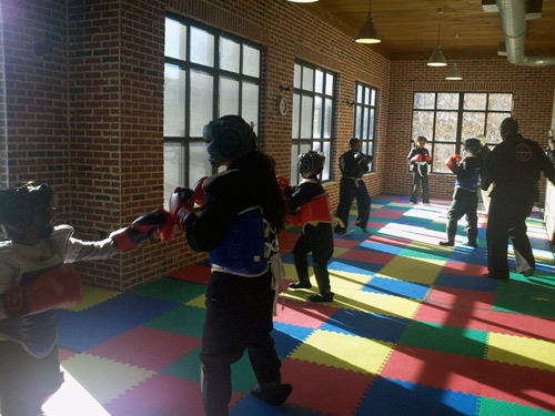 Brenda Harrison sparring