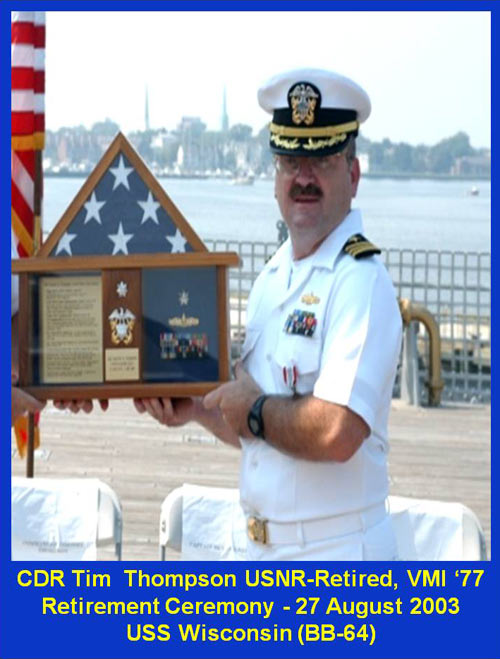 Tim Thompson when retiring from USNR in 2003