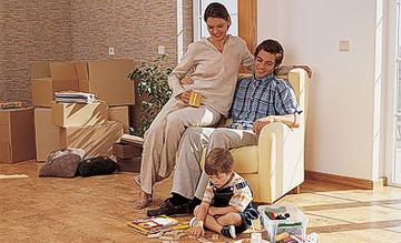 Cork Laminate Floor Tile at home