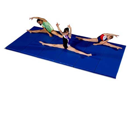 We Sell Mats 5 ft x 10 ft Gymnastics Mat, Folding Tumbling Mat for  Exercise, Yoga, Martial Arts, Portable with Hook & Loop Fasteners