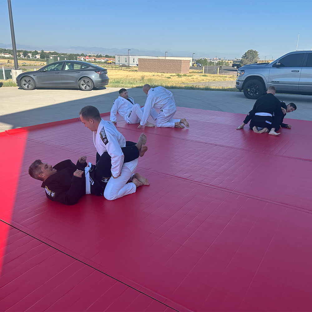 Home Martial Arts Flexi-Connect Mat Smooth Surface 1 5/8 Inch red military training mats