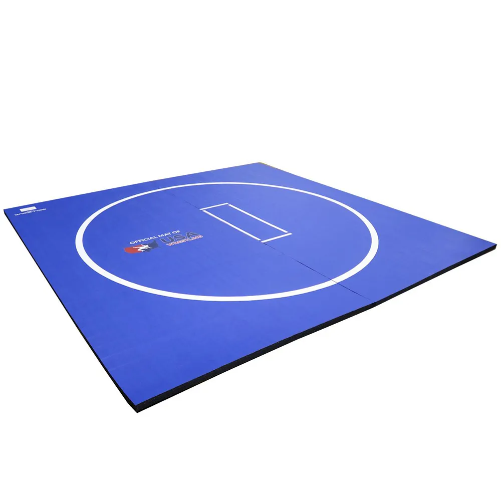 blue flexi-roll wrestling mat