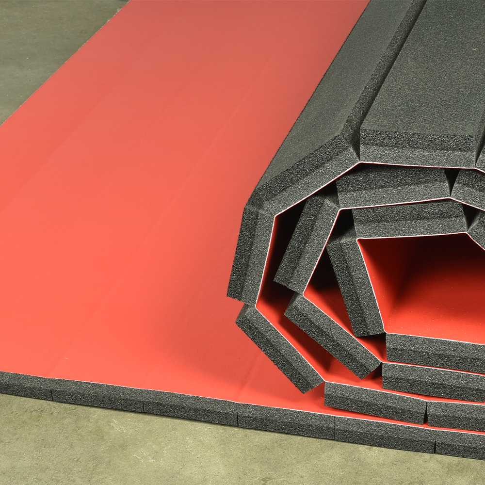 Home Wrestling Flexi-Roll Mat Smooth Surface 1-1/4 Inch x 5x10 Ft. over concrete