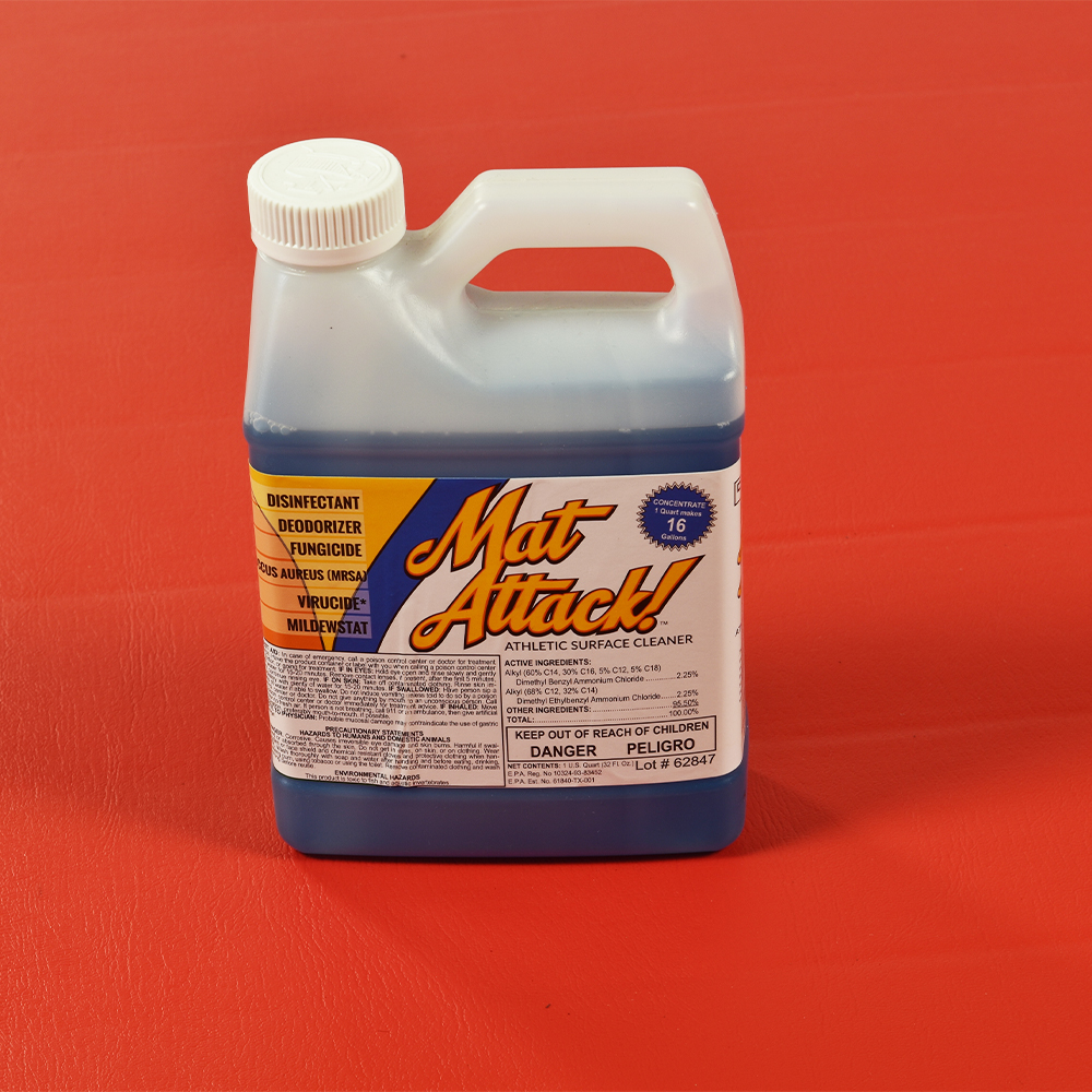 Mat Attack Vinyl Mat Cleaner 1 Quart closeup on mat