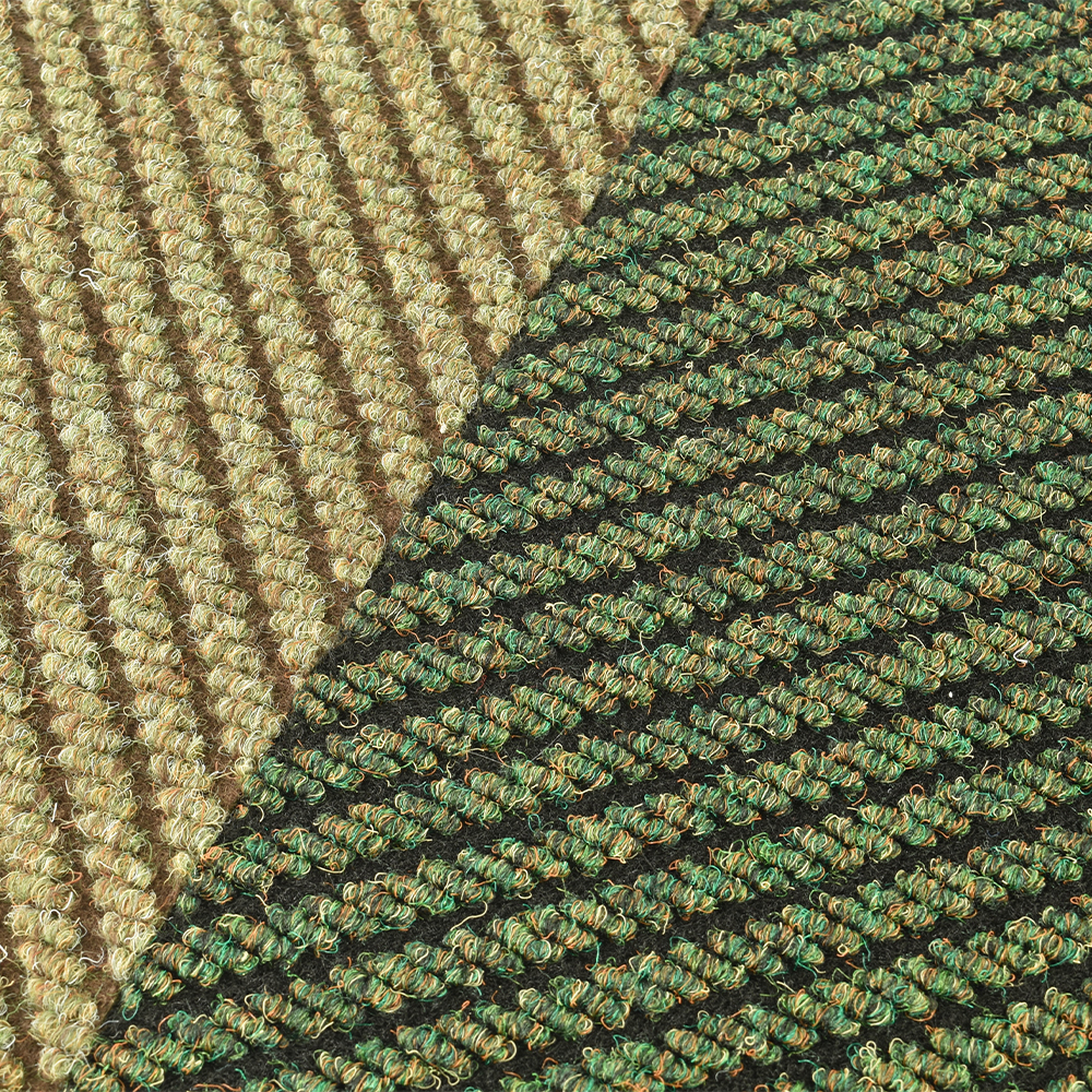 Autumn green and olive Dominator LP Carpet Tiles