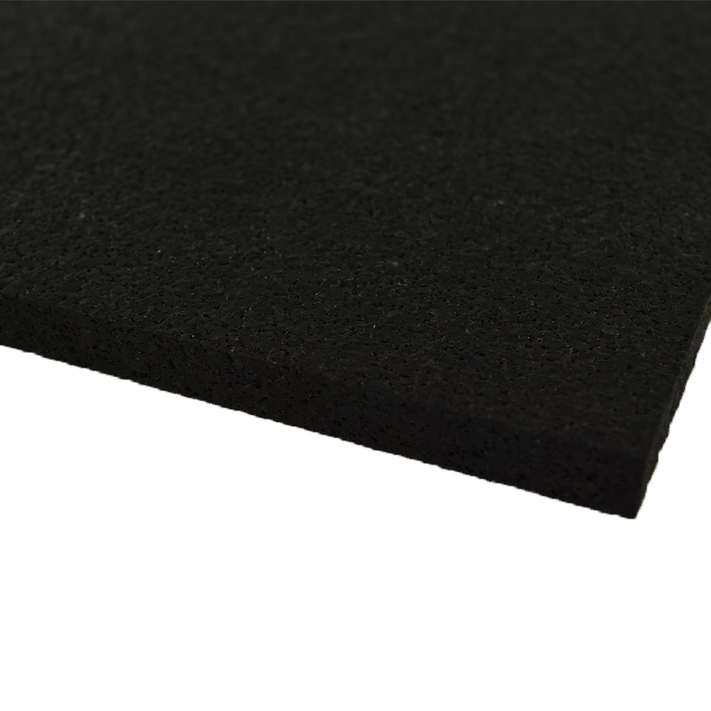 Edge View of Rolled Rubber Eureka 8 mm Black 25 LF 