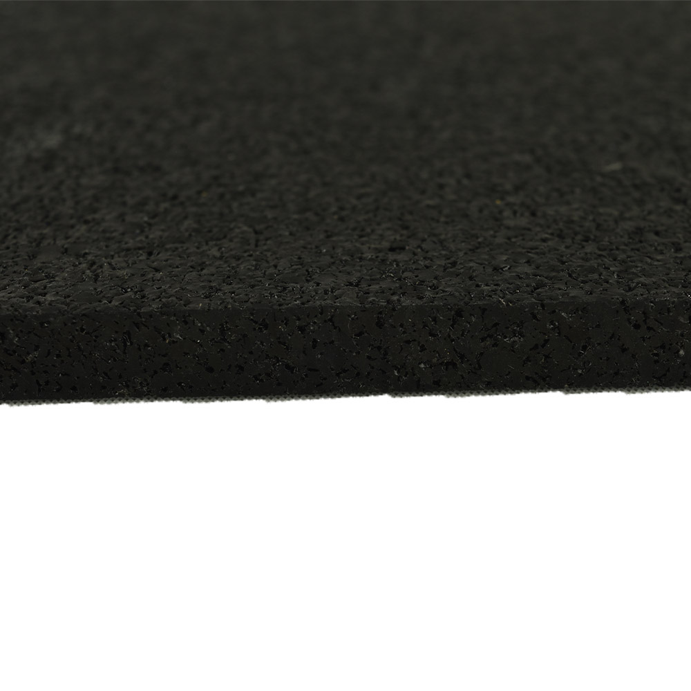 Interlocking Rubber Gym Floor Tile 23x23 Inch x 8 mm Black Eureka Side 