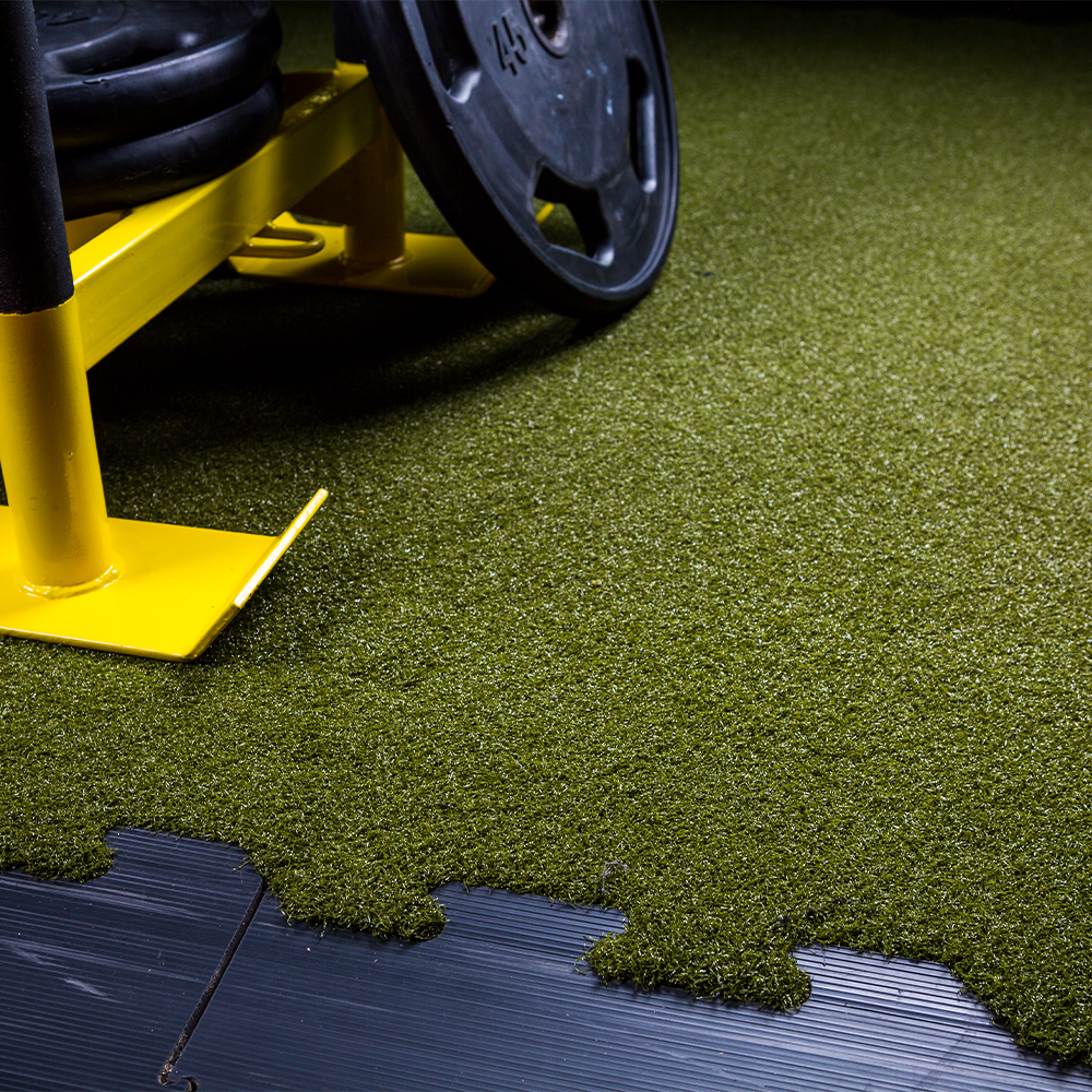 Artificial Turf Tiles For Hybrid Fitness