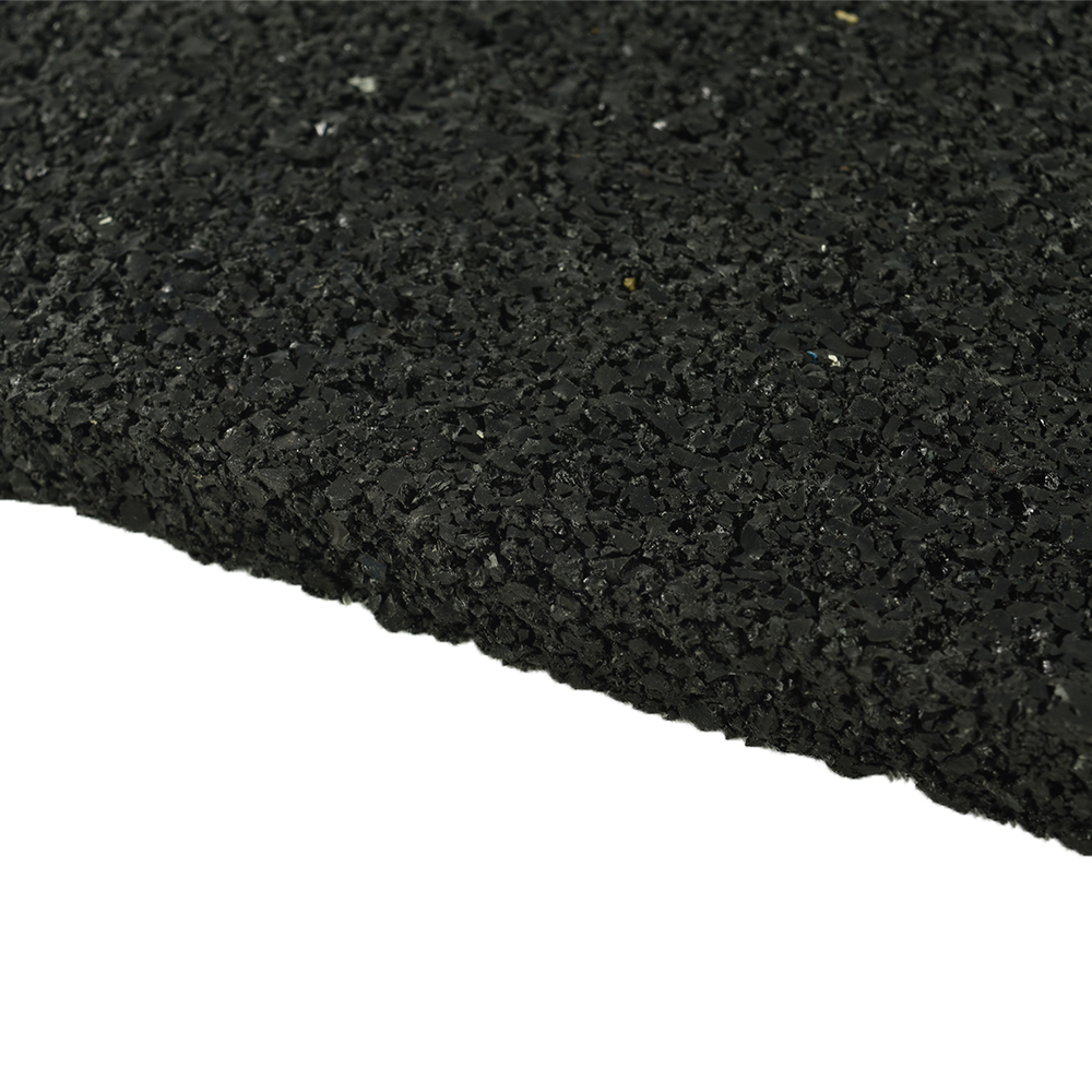 TurfShok Rubber Underlay 8 mm x 4 Ft. Wide per SF black edge view