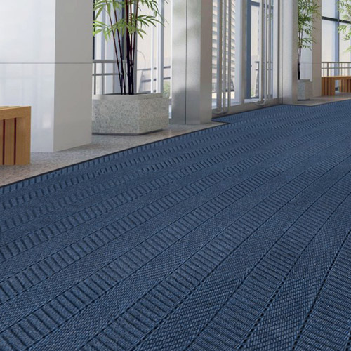 Waterhog Eco Elite Roll Goods Indoor Outdoor Matting 6 x 67 ft indigo entrance.