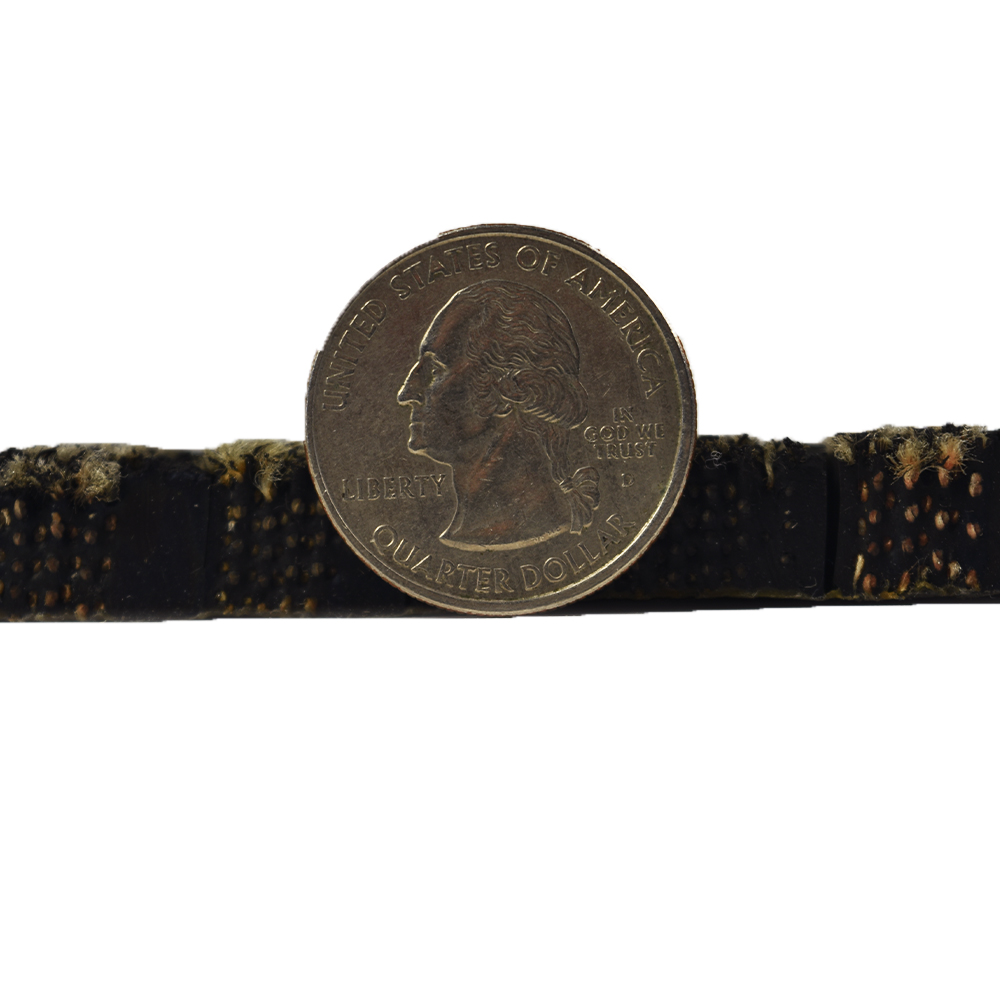 Scraper Recycled Tire Rubber Floor Tiles 3/8 Inch x 11.5x11.5 Inches Case of 25 compared to coin for thickness